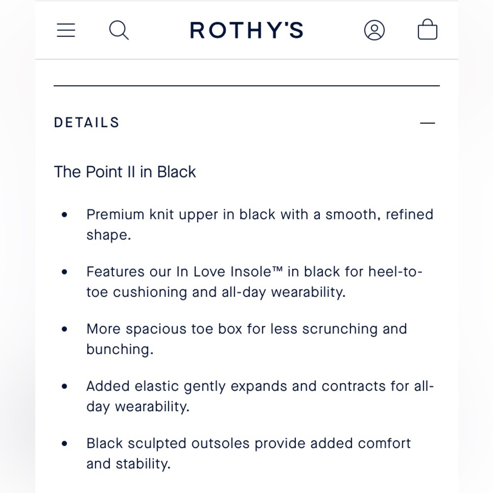 🔥Rothy's Elegant Black Flats with Blue Detail - Picture 14 of 14